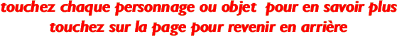 touchez chaque personnage ou objet
